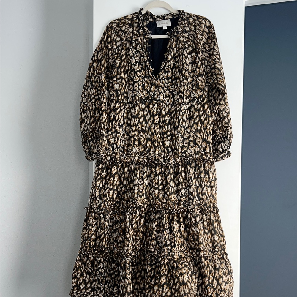 Cleobella Black and Brown Long Sleeve Dress